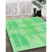 Machine Washable Transitional Jade Green Rug in a Family Room, wshpat1125grn