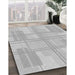 Patterned Gunmetal Gray Rug in Family Room, pat1125gry