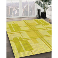 Patterned Yellow Rug, pat1125yw