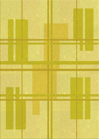 Machine Washable Transitional Yellow Rug, wshpat1125yw