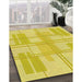 Patterned Yellow Rug in Family Room, pat1125yw