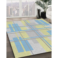 Patterned Silver Gray Novelty Rug, pat1125