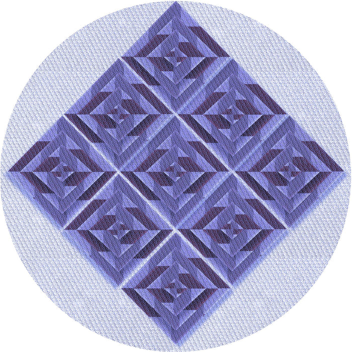 Square Patterned Slate Blue Rug, pat1126blu