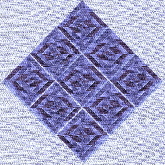 Round Patterned Slate Blue Rug, pat1126blu