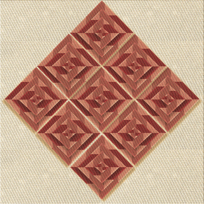 Round Machine Washable Transitional Red Rug, wshpat1126brn