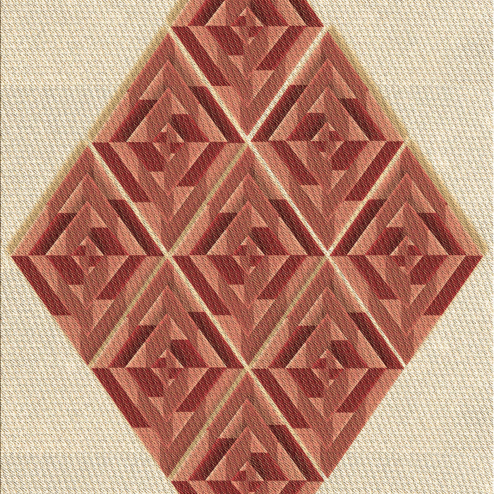 Machine Washable Transitional Red Rug, wshpat1126brn