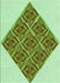 Patterned Light Green Rug, pat1126grn