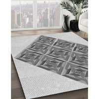 Patterned Platinum Gray Rug, pat1126gry