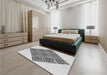 Patterned Platinum Gray Rug in a Bedroom, pat1126gry