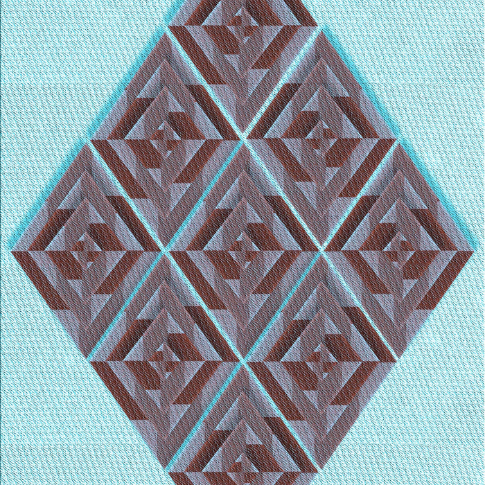 Patterned Blue Rug, pat1126lblu