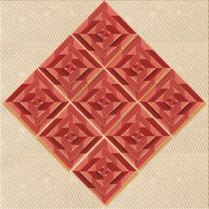 Round Patterned Pastel Orange Rug, pat1126org