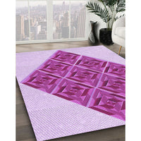 Patterned Blossom Pink Rug, pat1126pur