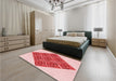 Round Machine Washable Transitional Deep Rose Pink Rug in a Office, wshpat1126rd