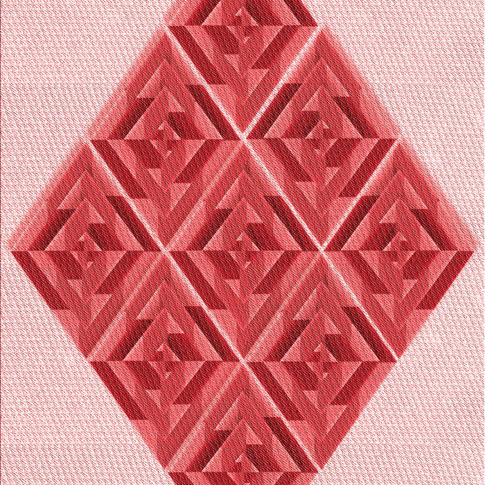 Patterned Deep Rose Pink Rug, pat1126rd