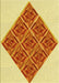 Patterned Orange Red Orange Rug, pat1126yw