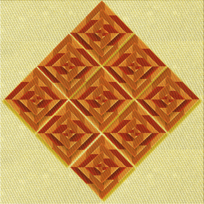 Round Patterned Orange Red Orange Rug, pat1126yw