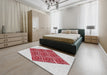 Patterned Gray Novelty Rug in a Bedroom, pat1126