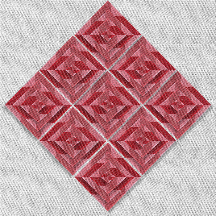 Square Patterned Gray Novelty Rug, pat1126