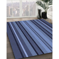 Patterned Blue Rug, pat1127blu