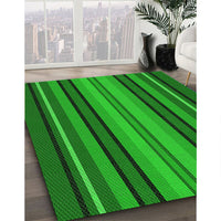 Patterned Green Rug, pat1127grn