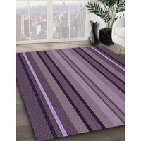 Patterned Plum Purple Rug, pat1127pur