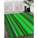 Patterned Lime Green Novelty Rug in Family Room, pat1127