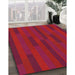 Machine Washable Transitional Crimson Red Rug in a Family Room, wshpat1128org