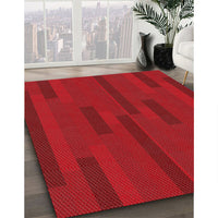 Patterned Red Rug, pat1128rd