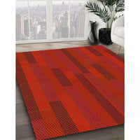 Patterned Red Rug, pat1128yw