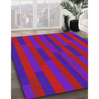 Patterned Violet Red Pink Novelty Rug, pat1128