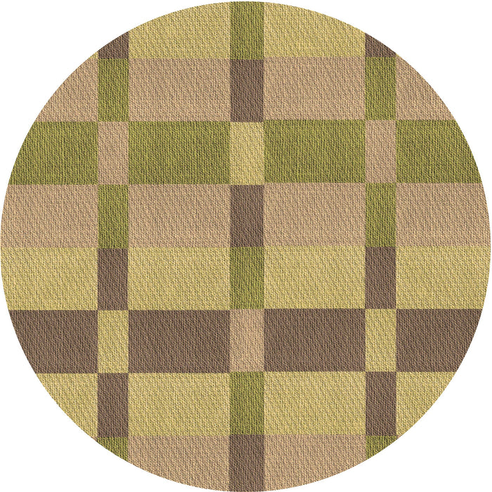 Square Patterned Brown Rug, pat1129brn