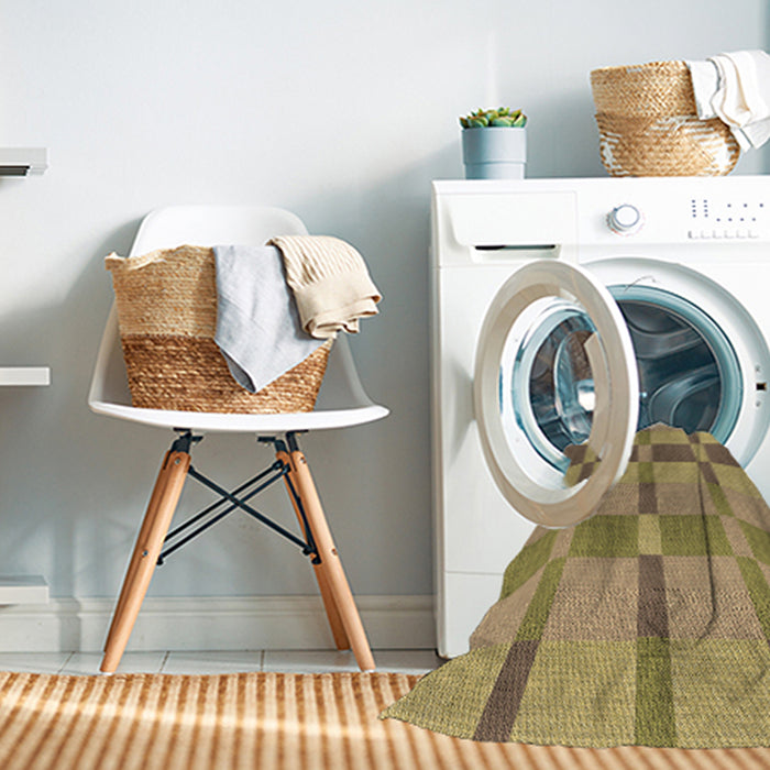 Machine Washable Transitional Brown Rug in a Washing Machine, wshpat1129brn