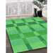 Machine Washable Transitional Neon Green Rug in a Family Room, wshpat1129grn