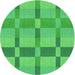 Square Patterned Neon Green Rug, pat1129grn