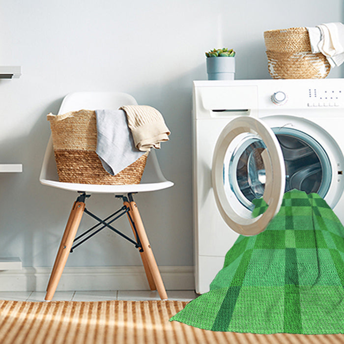 Machine Washable Transitional Neon Green Rug in a Washing Machine, wshpat1129grn