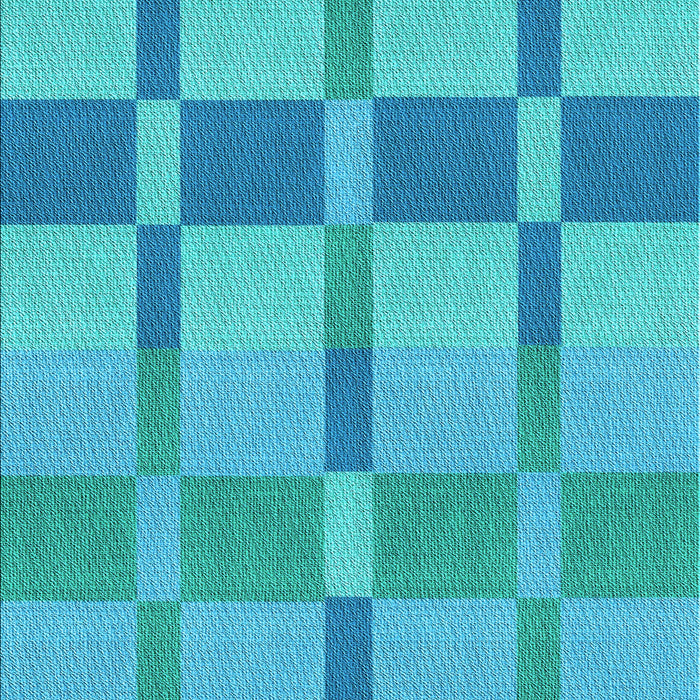 Patterned Dark Turquoise Green Rug, pat1129lblu