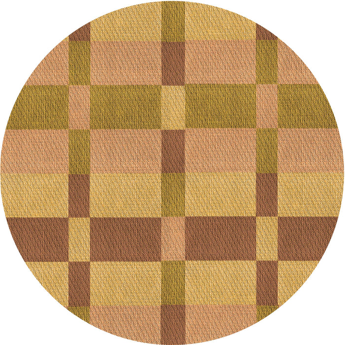 Square Patterned Orange Rug, pat1129org