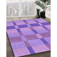 Patterned Violet Purple Rug, pat1129pur