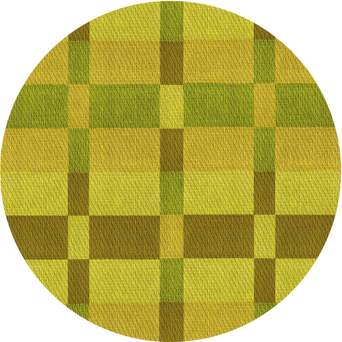 Square Patterned Dark Golden Brown Rug, pat1129yw