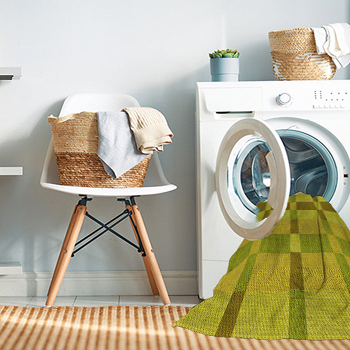 Machine Washable Transitional Dark Golden Brown Rug in a Washing Machine, wshpat1129yw