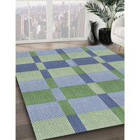 Patterned Green Novelty Rug, pat1129