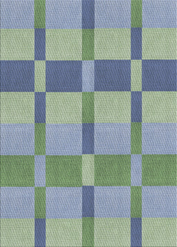 Patterned Green Novelty Rug, pat1129