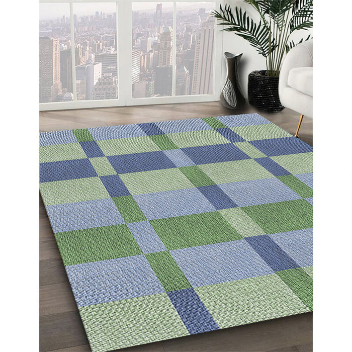 Machine Washable Transitional Green Rug in a Family Room, wshpat1129
