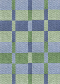 Machine Washable Transitional Green Rug, wshpat1129