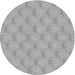 Sideview of Patterned Carbon Gray Novelty Rug, pat112