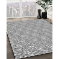 Patterned Carbon Gray Novelty Rug, pat112