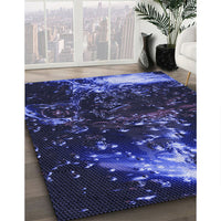 Patterned Night Blue Rug, pat113blu