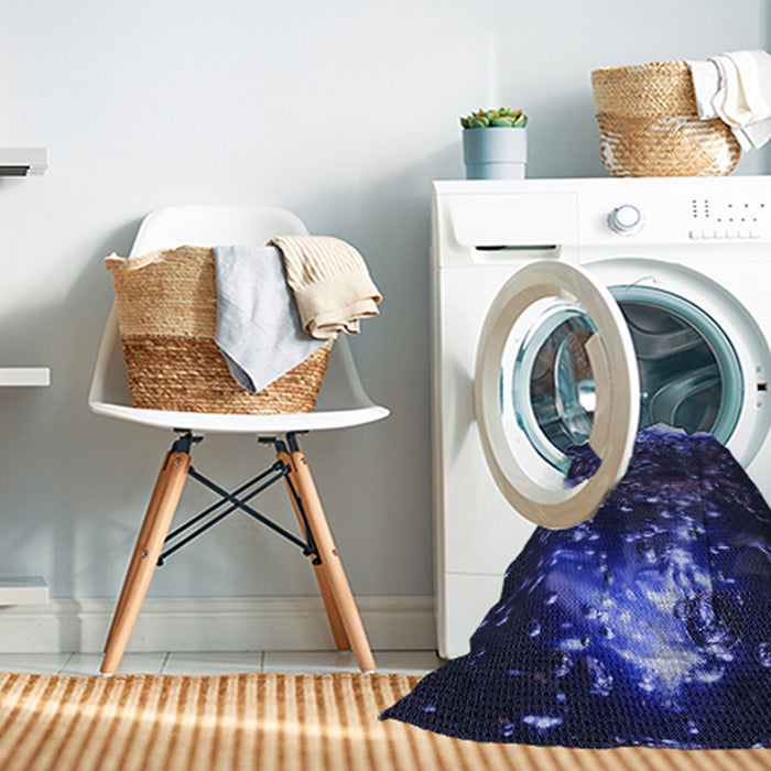 Machine Washable Transitional Night Blue Rug in a Washing Machine, wshpat113blu