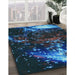 Machine Washable Transitional Blue Ivy Blue Rug in a Family Room, wshpat113lblu