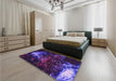 Patterned Amethyst Purple Rug in a Bedroom, pat113pur